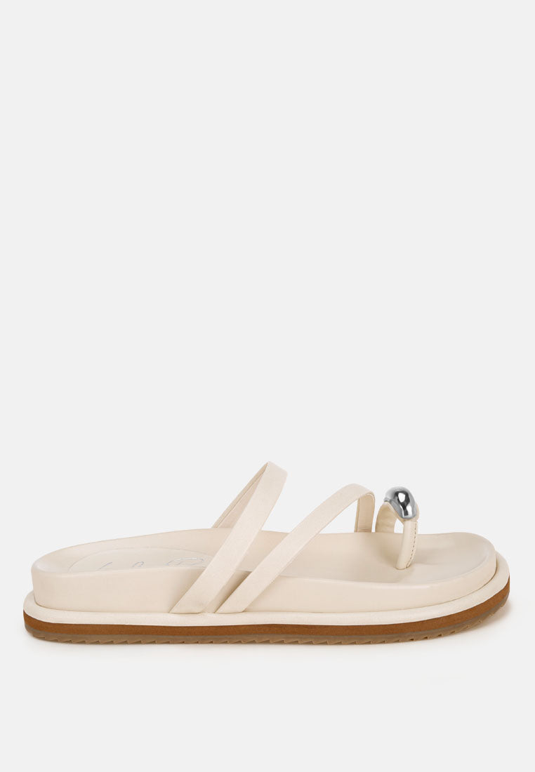 Flipper Faux Leather Strappy Slip Ons