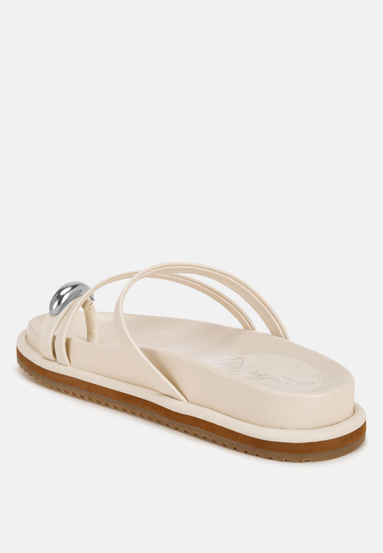 Flipper Faux Leather Strappy Slip Ons