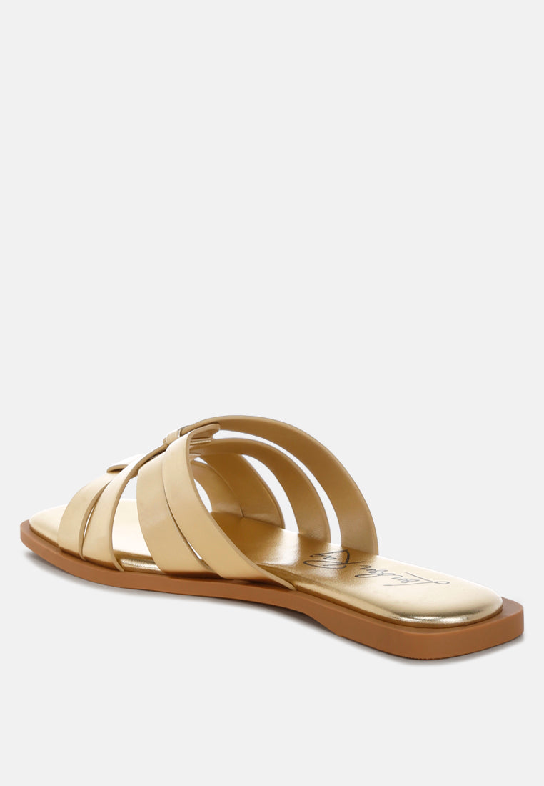 Hebal Metallic Faux Leather Slip Ons